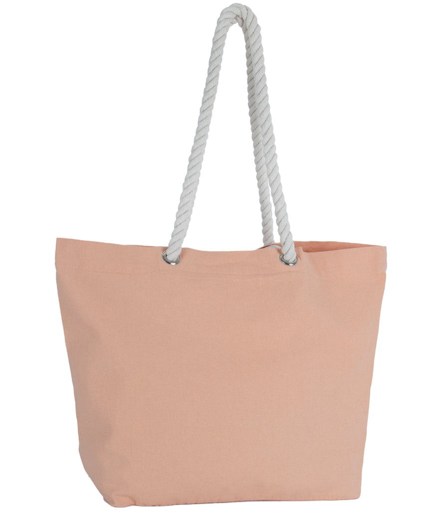 Nautical rope strap tote bag personalised with patches or embroidery
