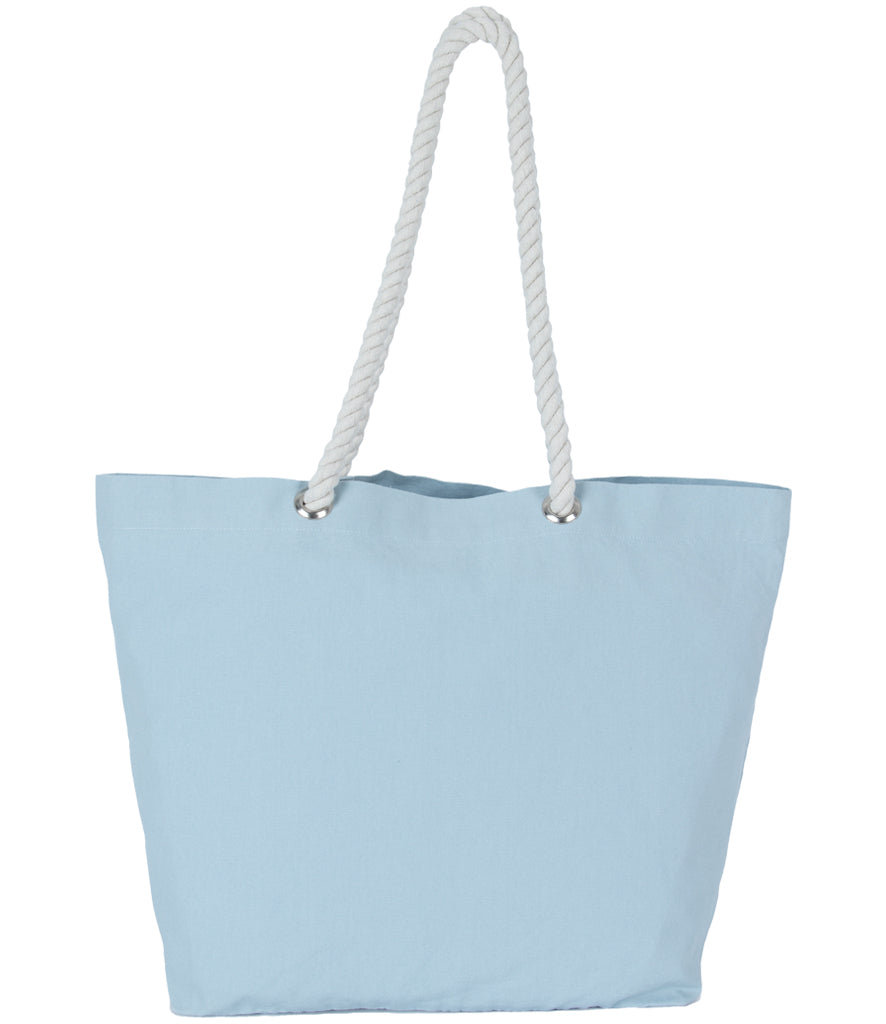 Nautical rope strap tote bag personalised with patches or embroidery