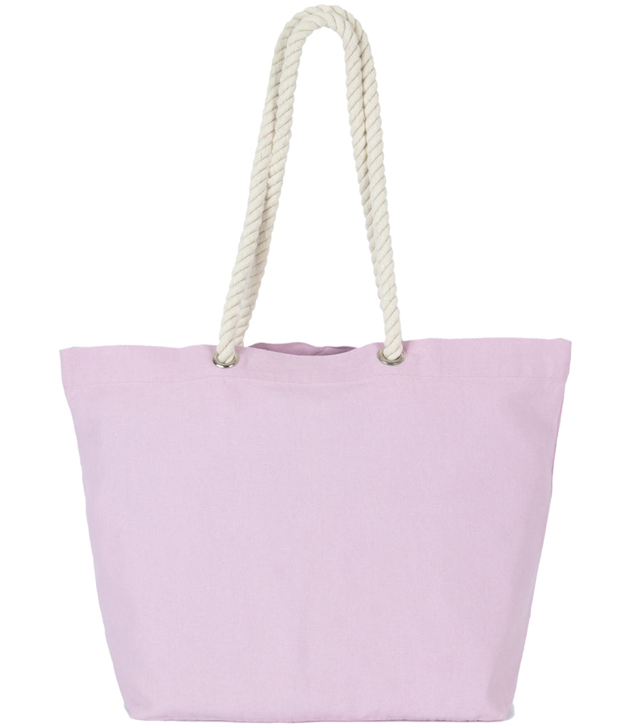 Nautical rope strap tote bag personalised with patches or embroidery