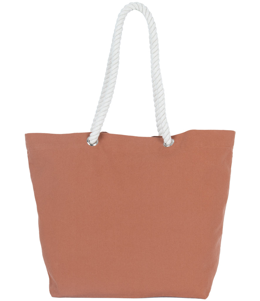 Nautical rope strap tote bag personalised with patches or embroidery
