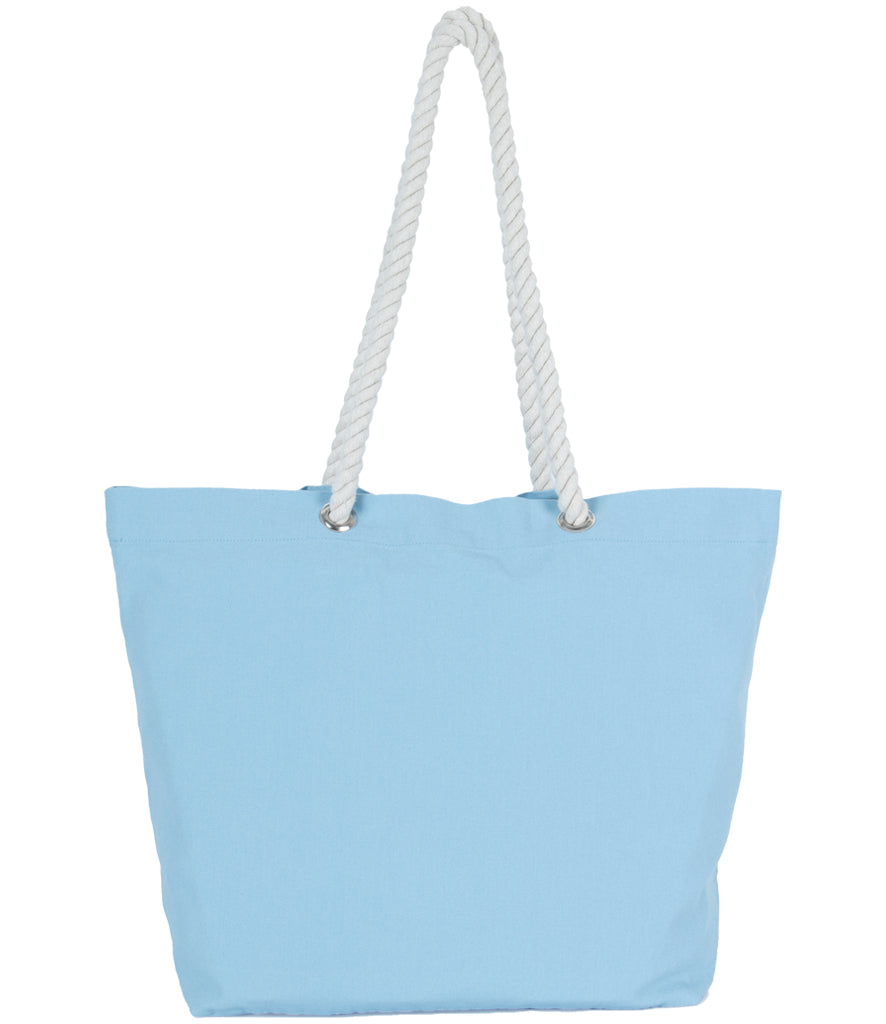 Nautical rope strap tote bag personalised with patches or embroidery