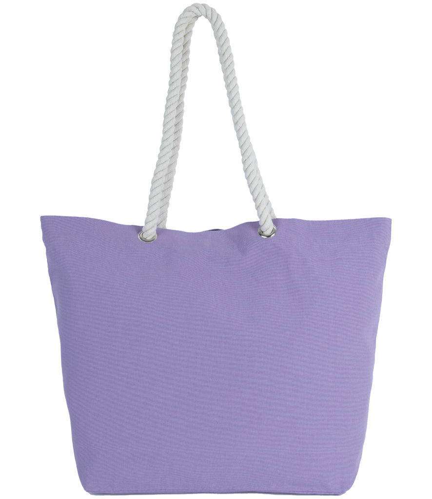 Nautical rope strap tote bag personalised with patches or embroidery