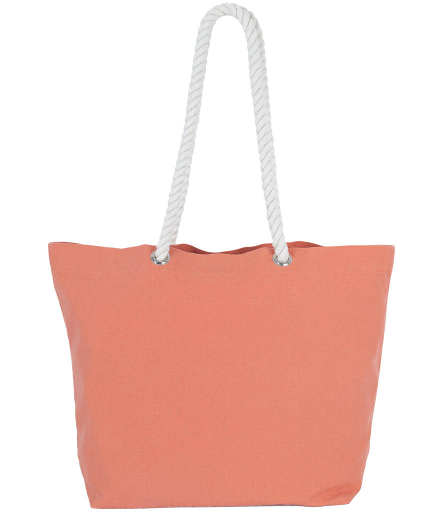 Nautical rope strap tote bag personalised with patches or embroidery