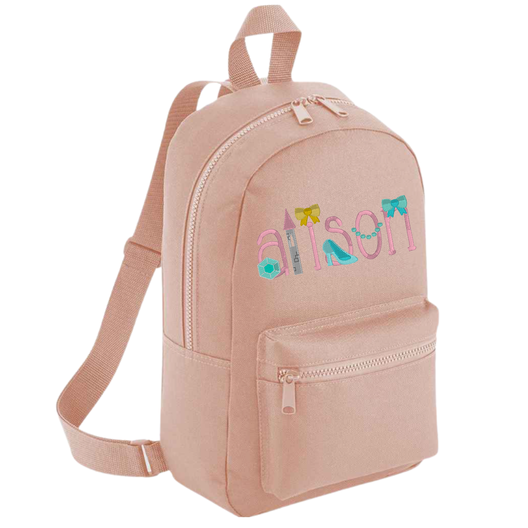 Themed Embroidered toddler backpack