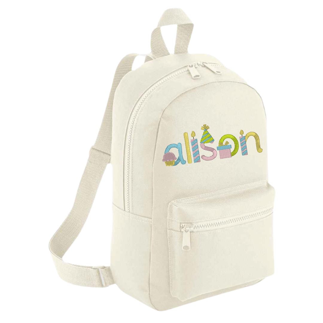 Themed Embroidered toddler backpack