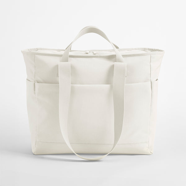 Personalised zippered tote bag with patches or embroidery