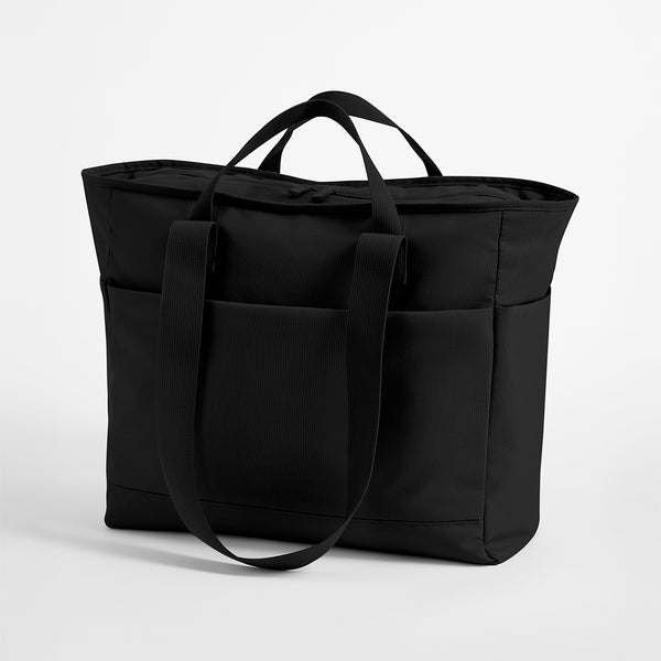 Personalised zippered tote bag with patches or embroidery