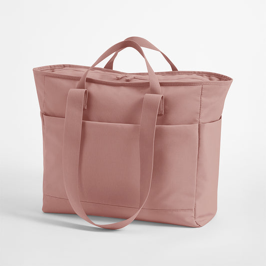 Personalised zippered tote bag with patches or embroidery