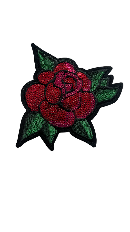 Sequin Red Rose