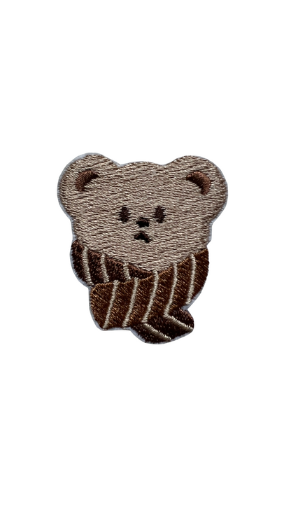 Mini Embroidery Teddy Face Patches