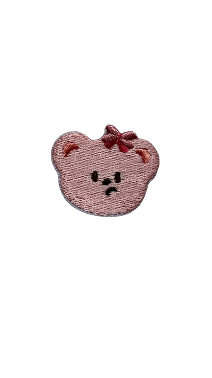 Mini Embroidery Teddy Face Patches