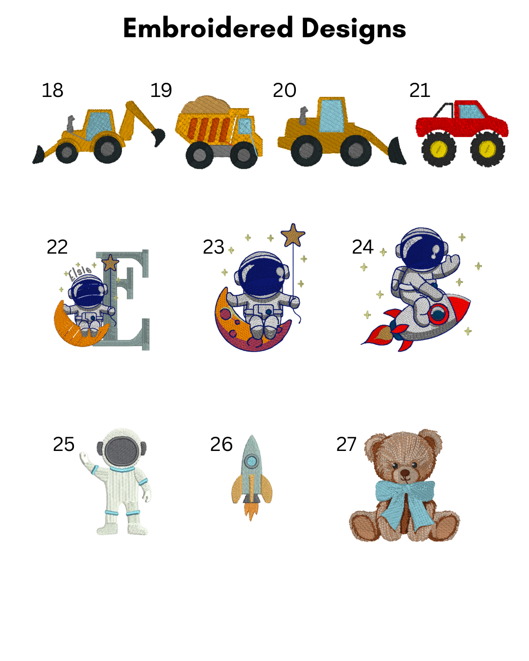 Toddler Backpacks with letter patch motifs